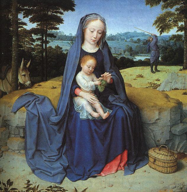 Gerard David The Rest on the Flight into Egypt France oil painting art